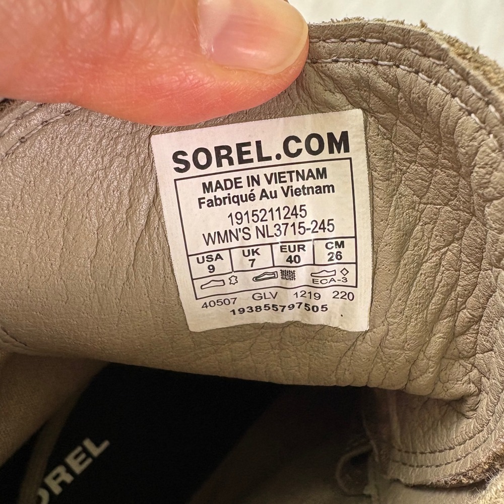 Sorel Cate Lace Boots Women 9 Brown Leather Waterproof Block Gorpcore Urban Hike - Picture 6 of 9